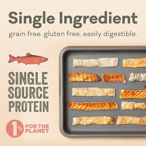 PolkaDog Bakery Dog Salmon Skin Jerky 3 oz Pouch