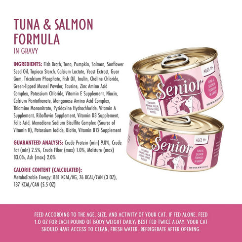 Weruva Cat Senior 11+ Tuna & Salmon Formula in Gravy Wet Cat Food 3oz - Poudre Pet & Feed Supply 3