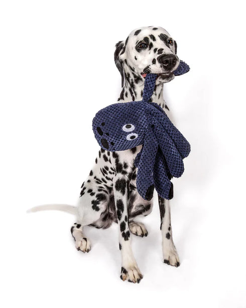 FabDog Floppy Dog Plush Octopus Toy - Small - Blue
