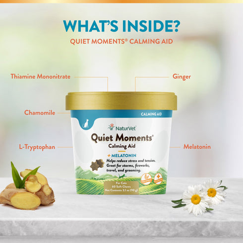 NaturVet Quiet Moments Soft Chews For Cats 60ct - Poudre Pet and Feed Supply