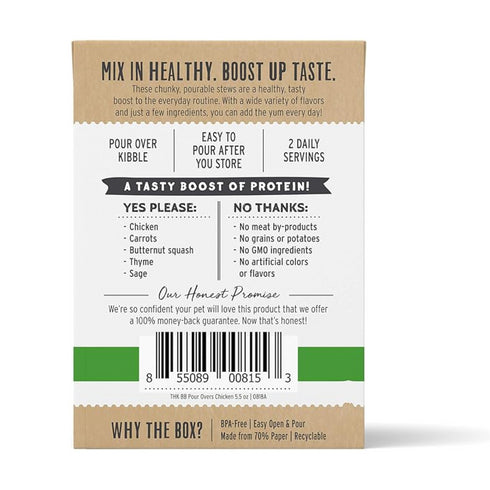Honest Kitchen Bone Broth POUR OVERS Chicken Stew Dog Meal Topper 5.5oz - Poudre Pet and Feed Supply
