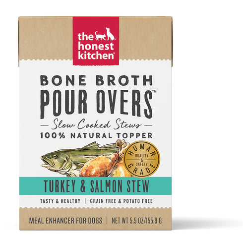 Honest Kitchen Bone Broth POUR OVERS Turkey Stew Dog Meal Topper 5.5oz - Poudre Pet and Feed Supply