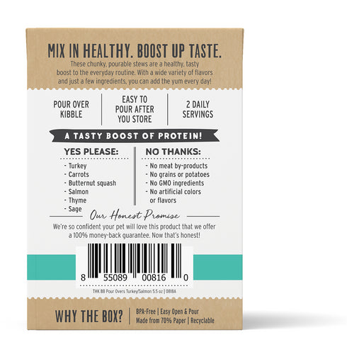 Honest Kitchen Bone Broth POUR OVERS Turkey Stew Dog Meal Topper 5.5oz - Poudre Pet and Feed Supply