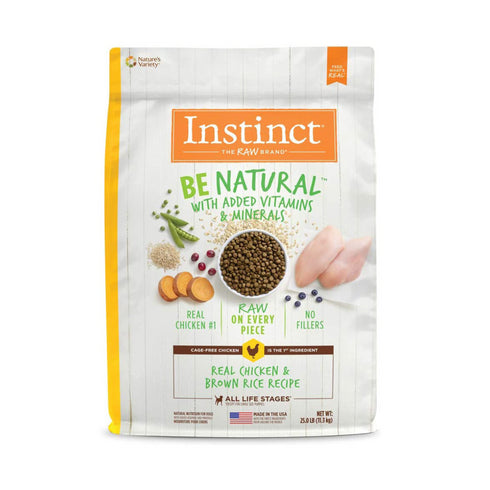 Instinct Be Natural Chicken & Brown Rice Recipe Dog Food 25lb