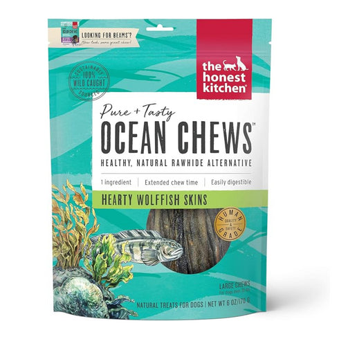 Honest Kitchen Beams Ocean Chews Wolffish Skins Dog Treats 6.5oz - Poudre Pet and Feed Supply
