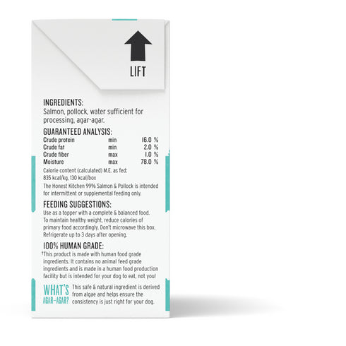 Honest Kitchen Meal Booster 99% Salmon & Pollock Wet Dog Food Topper 5.5oz - Poudre Pet and Feed Supply