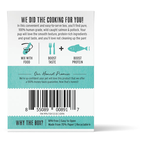 Honest Kitchen Meal Booster 99% Salmon & Pollock Wet Dog Food Topper 5.5oz - Poudre Pet and Feed Supply