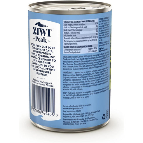 Ziwi Peak Lamb Recipe Wet Dog Food 13.75oz - Poudre Pet and Feed Supply