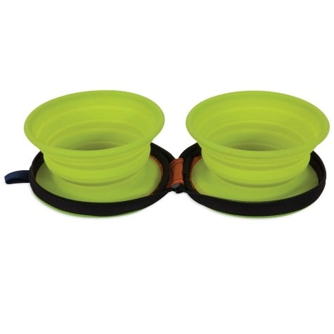 Petmate Silicone Travel Bowl Duo Large - Poudre Pet and Feed Supply