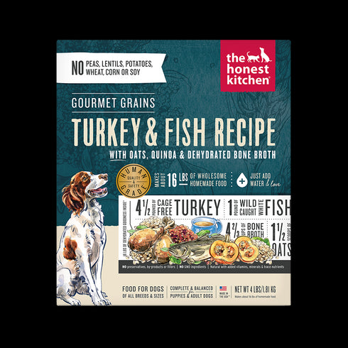 Honest Kitchen Gourmet Grains Turkey & Whitefish Dog Food 4lb - Poudre Pet and Feed Supply
