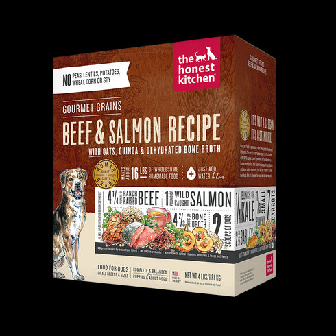 Honest Kitchen Gourmet Grains Beef Salmon Dog Food 4lb - Poudre Pet and Feed Supply