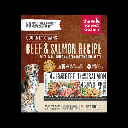 Honest Kitchen Gourmet Grains Beef Salmon Dog Food 4lb - Poudre Pet and Feed Supply