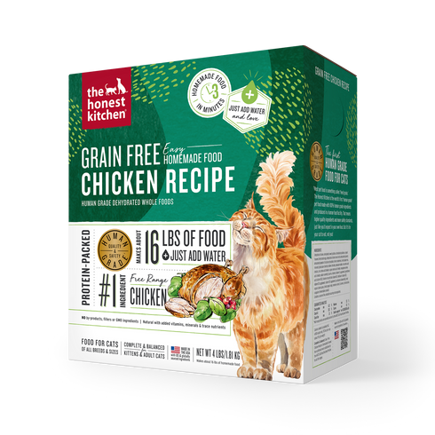 The Honest Kitchen Human Grade Chicken Formula Dehydrated Grain Free Cat Food 4lb - Poudre Pet and Feed Supply