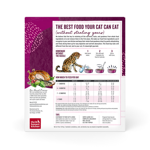 Honest Kitchen Grain Free Chicken Whitefish Dehydrated Cat Food 4lb - Poudre Pet and Feed Supply