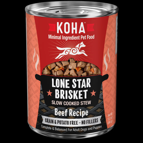 KOHA Lone Star Brisket Slow Cooked Stew Beef Recipe for Dogs 12.7oz - Poudre Pet and Feed Supply