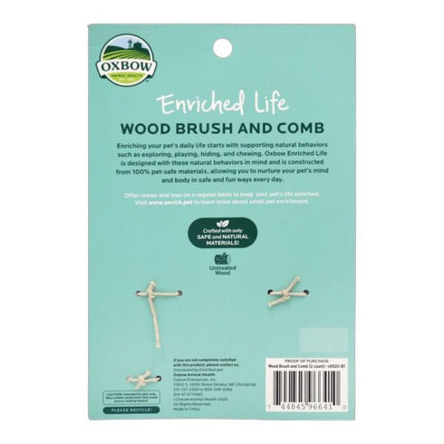 Oxbow Enriched Life Wood Brush & Comb - Poudre Pet and Feed Supply