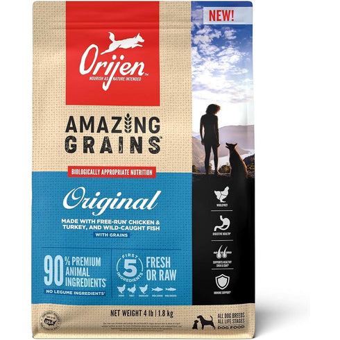 Orijen Amazing Grains Original Dry Dog Food 4lb - Poudre Pet and Feed Supply