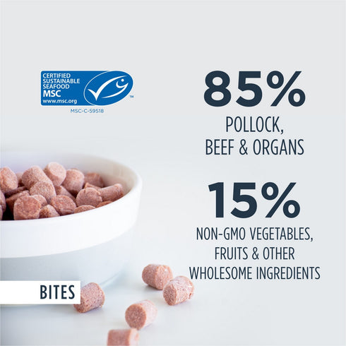 Instinct Pet Food Raw Frozen Bites Pollock Dog Food 5.4lb - Poudre Pet and Feed Supply