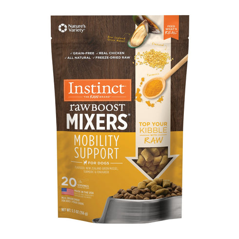 Instinct Pet Food Freeze Dried Raw Boost Mixers Mobility Support Dog Food 5.5oz - Poudre Pet and Feed Supply
