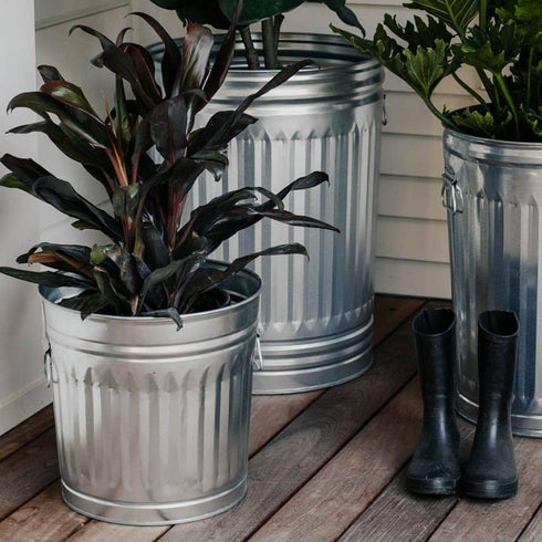 VSI Little Giant Garbage Can Galvanized with Lid Round 31 Gallon - Poudre Pet and Feed Supply