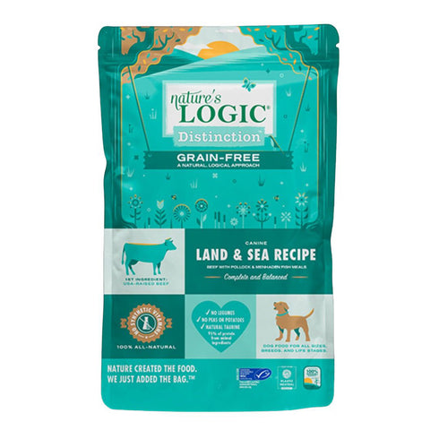 Nature's Logic Grain Free Distinction Land Sea Recipe Dry Dog Food 24lb - Poudre Pet and Feed Supply