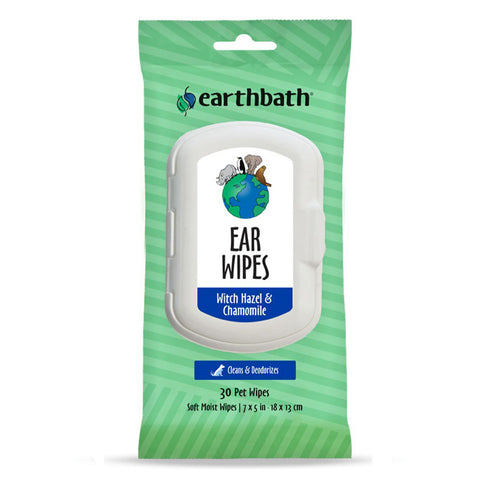 Earthbath Ear Wipes Chamomile & Hazel 30Ct - Poudre Pet and Feed Supply