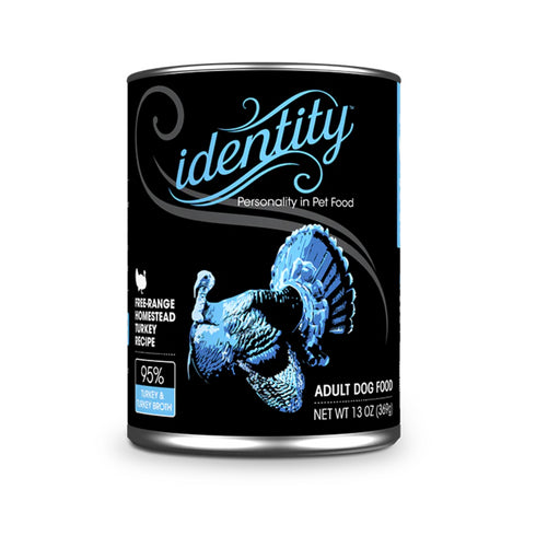 Identity 95% Free-Range Heritage Turkey & Turkey Broth Pate Wet Dog Food 13oz Can