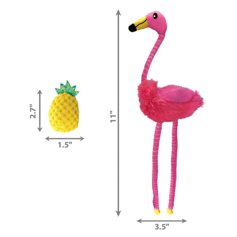KONG Tropics Flamingo & Pineapple 2 Pack Cat Toy - Poudre Pet and Feed Supply