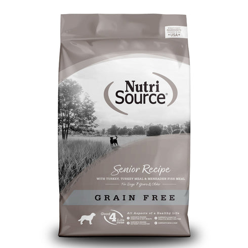 NutriSource Grain Free Senior Dry Dog Food 26lb - Poudre Pet and Feed Supply