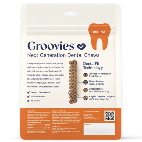 King Wholesale Groovies Dog Dental Chews 6oz Small For Dogs 5-15 lb - Poudre Pet and Feed Supply