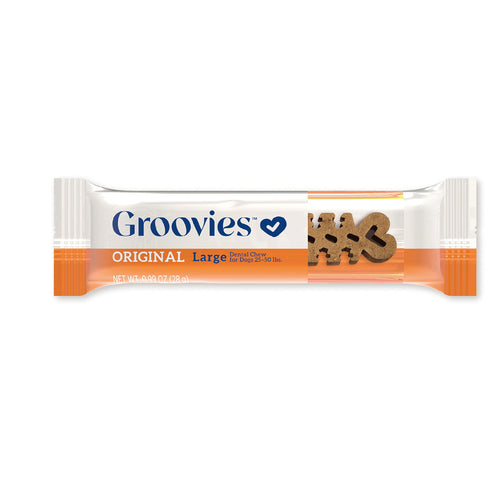 King Wholesale Groovies Dog Dental Chew Large Each - For Dogs 25-50 lb - Poudre Pet and Feed Supply