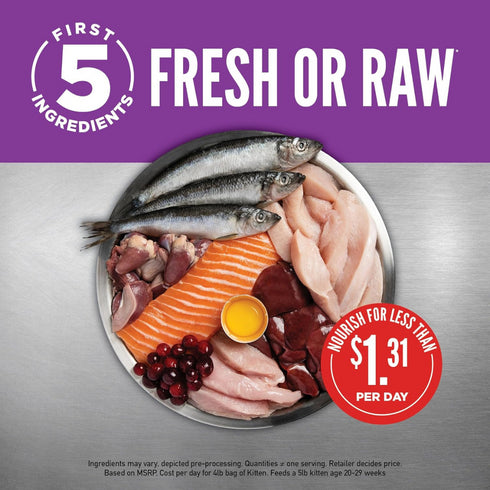 Orijen Kitten Formula Dry Cat Food - Chicken, Turkey, Salmon - 4lb Bag