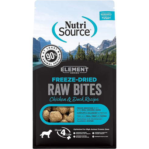 NutriSource Element Series Freeze-Dried Chicken Duck Raw Bites for Dog 2.5oz - Poudre Pet and Feed Supply