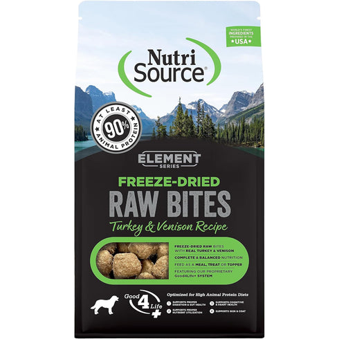 NutriSource Element Series Freeze-Dried Turkey Venison Raw Bites for Dogs 2.5oz - Poudre Pet and Feed Supply