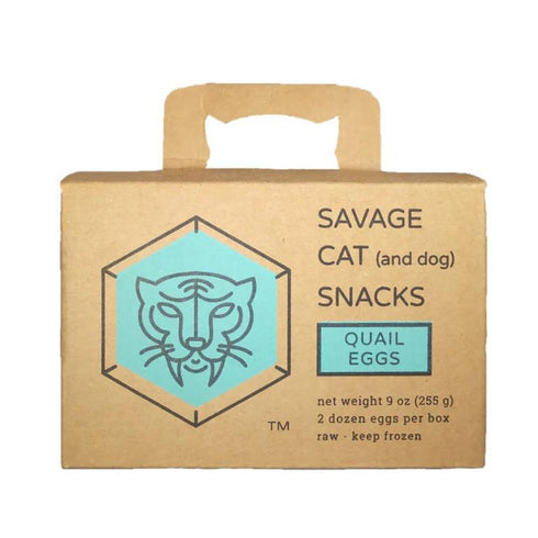 Savage Cat Frozen Quail Eggs Cat & Dog Treats 24ct