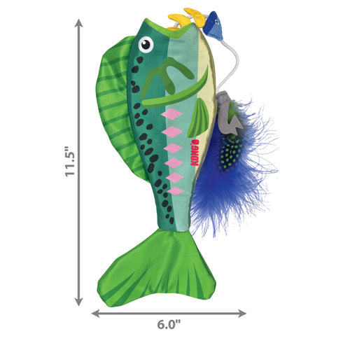 Kong Wrangler Angler Fish Cat Toys Assorted - Poudre Pet & Feed Supply 5