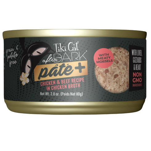 Tiki Cat After Dark Pate+ Chicken & Beef Wet Cat Food 2.8oz - Poudre Pet and Feed Supply