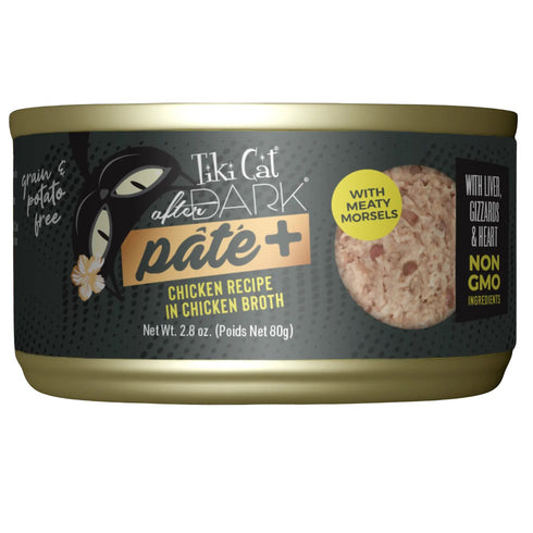 Tiki Cat After Dark Pate+ Chicken Wet Cat Food 2.8oz - Poudre Pet and Feed Supply