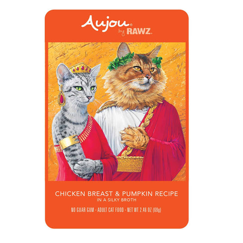 Rawz Aujou Chicken Breast Pumpkin Wet Cat Food 2.46oz poudrefeed.com