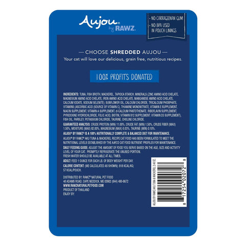 Rawz Aku Tuna Mackerel Wet Cat Food 2.46oz poudrefeed.com 2