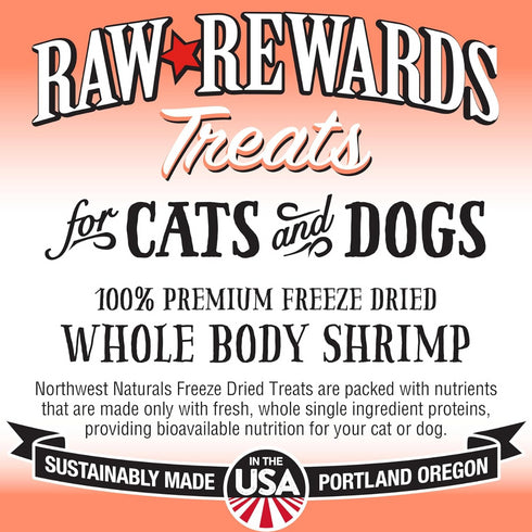 Northwest Naturals Raw Rewards Shrimp Dog & Cat Treats 1oz