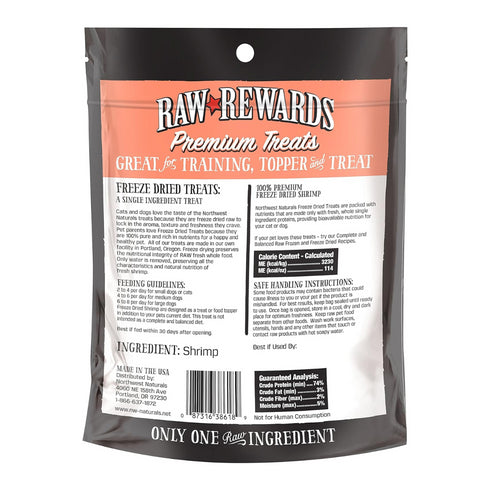 Northwest Naturals Raw Rewards Shrimp Dog & Cat Treats 1oz