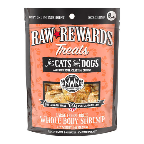 Northwest Naturals Raw Rewards Shrimp Dog & Cat Treats 1oz