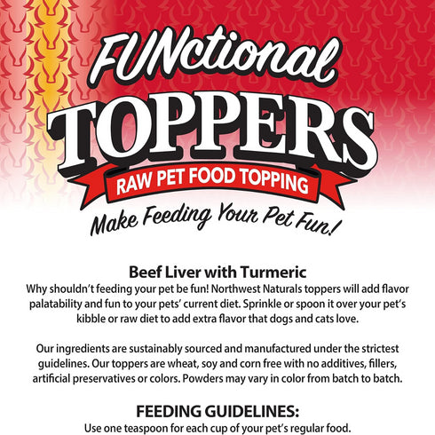 Northwest Naturals Freeze-Dried Beef Liver & Turmeric Cat & Dog Topper 4.5oz