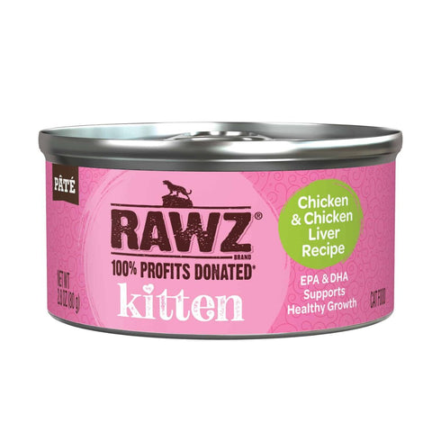 Rawz Kitten Chicken & Chicken Liver Cat Food 2.8oz Poudre Pet & Feed Supply