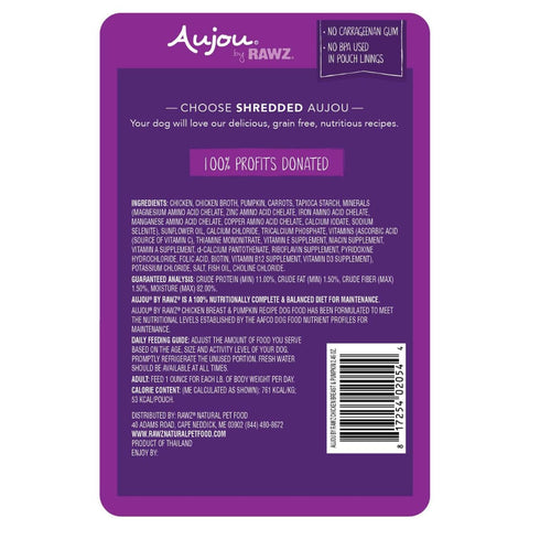 Rawz Aujou Chicken Breast & Pumpkin Dog Food Recipe 2.46oz Poudre Feed & Feed Supply