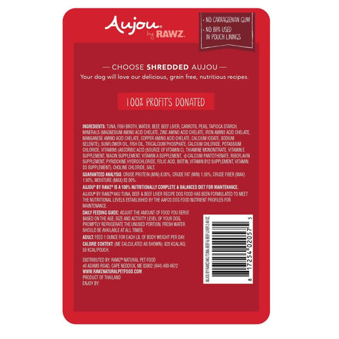 Rawz Aku Tuna Beef & Beef Liver Dog Food Recipe 2.46oz Poudre Pet & Feed Supply