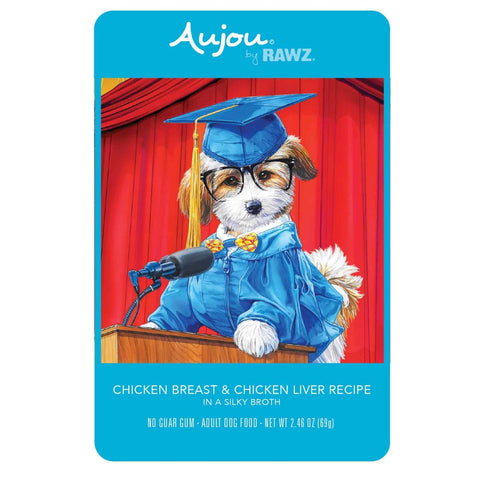 Rawz Aujou Chicken Breast & Chicken Liver Dog Food Recipe 2.46oz Poudre Pet & Feed Supply