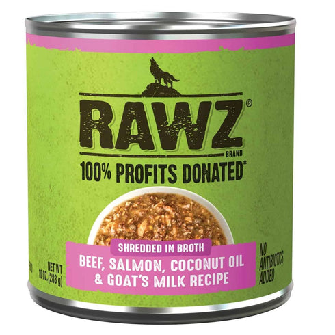 Rawz Shredded Beef Salmon & Coconut Oil Dog Food 10oz Poudre Pet & Feed Supply