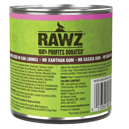 Rawz Shredded Beef Salmon & Coconut Oil Dog Food 10oz Poudre Pet & Feed Supply